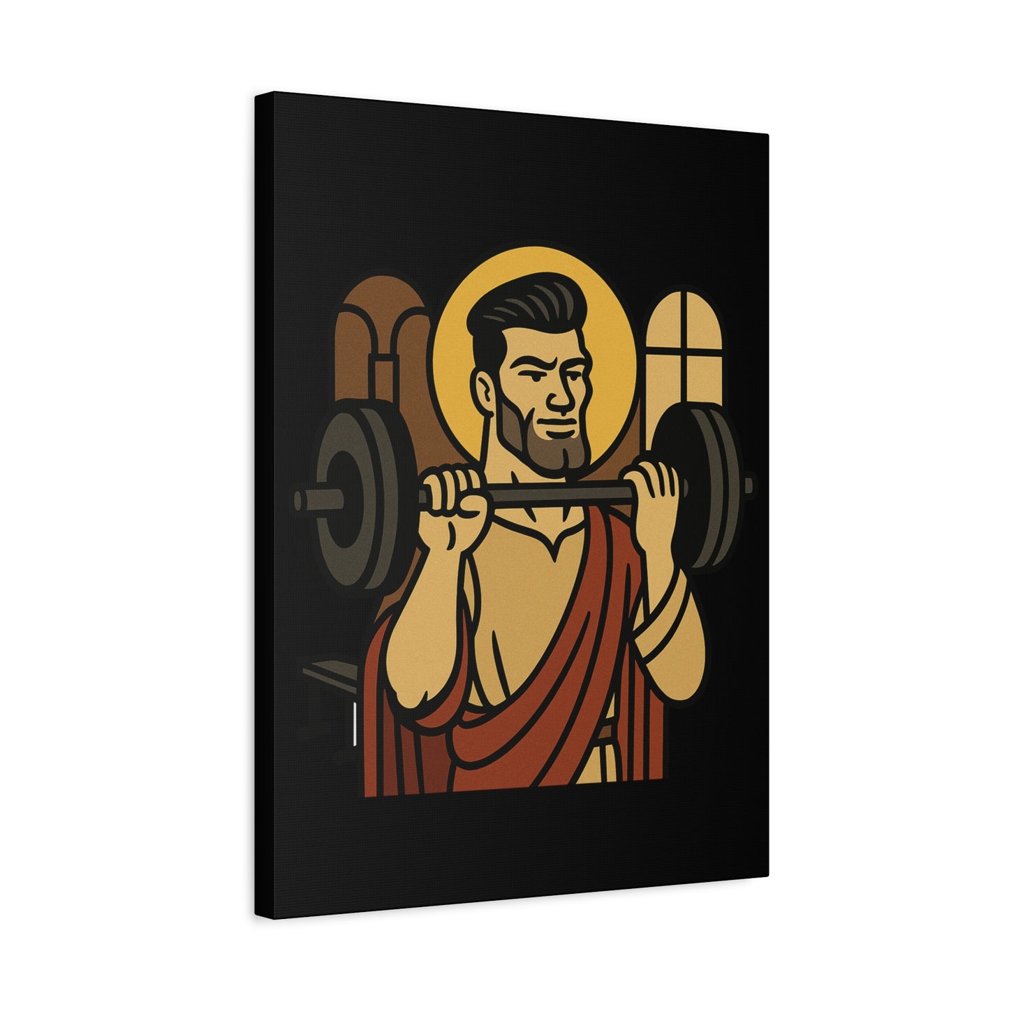 St Gigachad "The Strong" Canvas Art