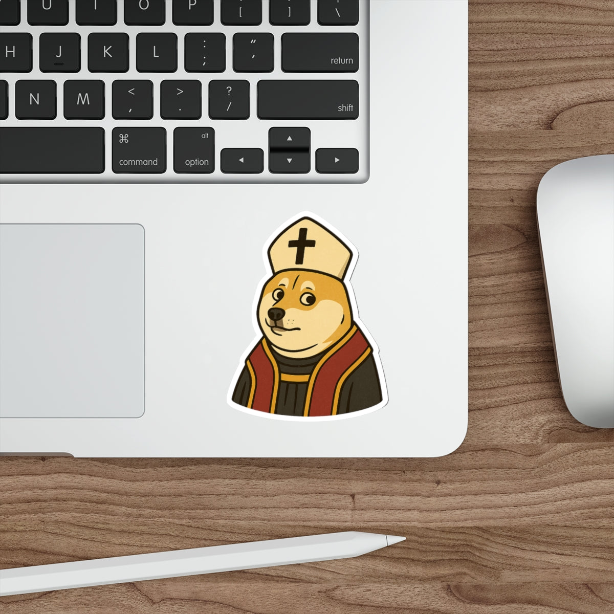St Doge "Pope" Die-Cut Stickers