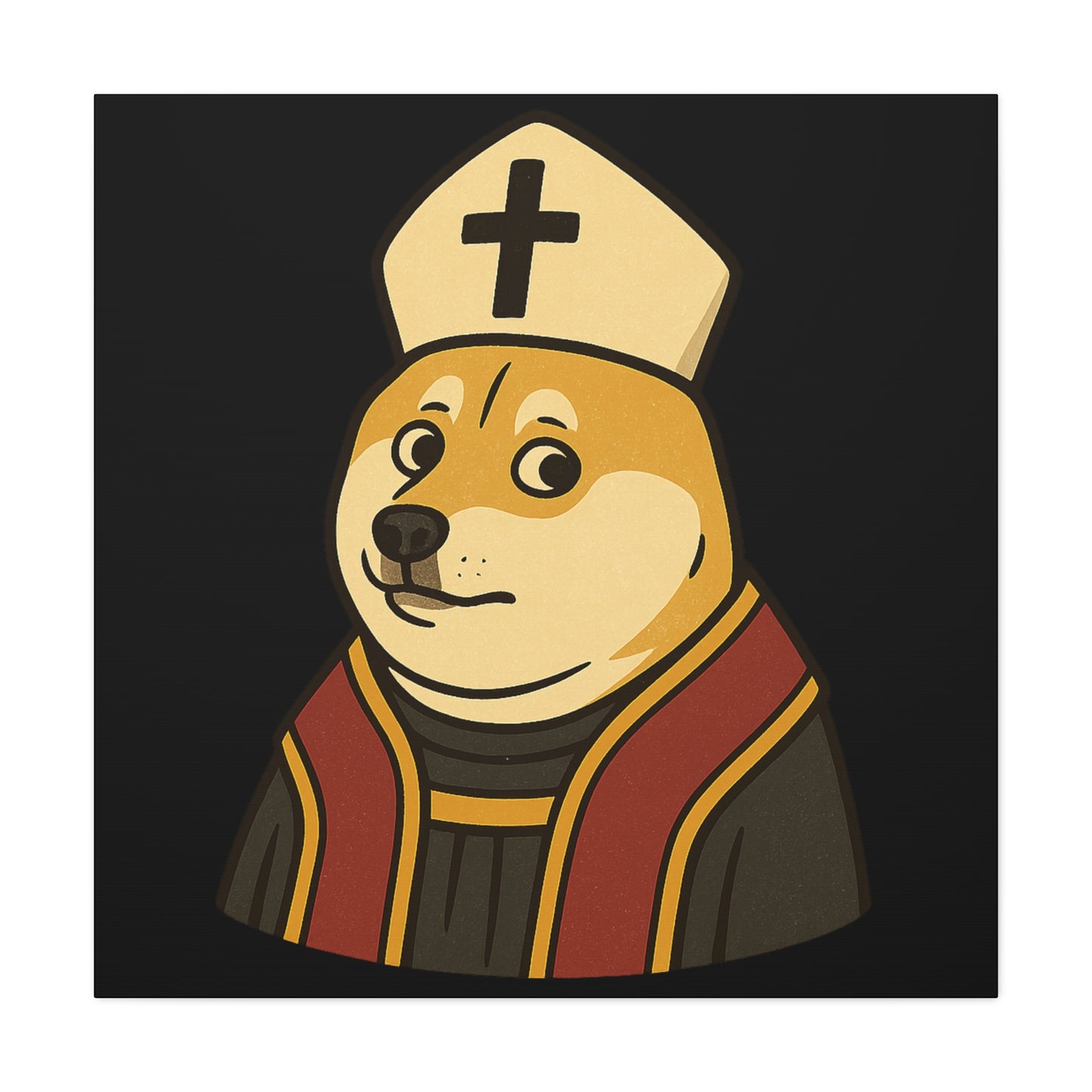 St Doge "Pope" Canvas Print