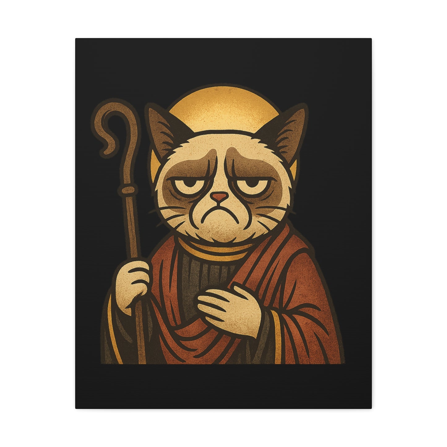 St Grumpy Cat "The Shepard" Canvas