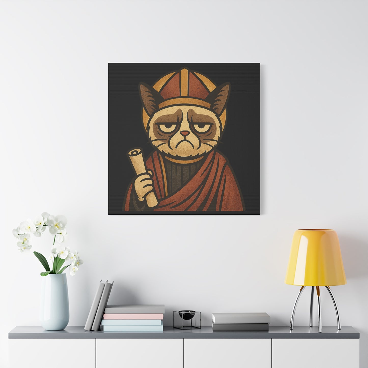 St Grumpy Cat "Holy Receipts" Canvas