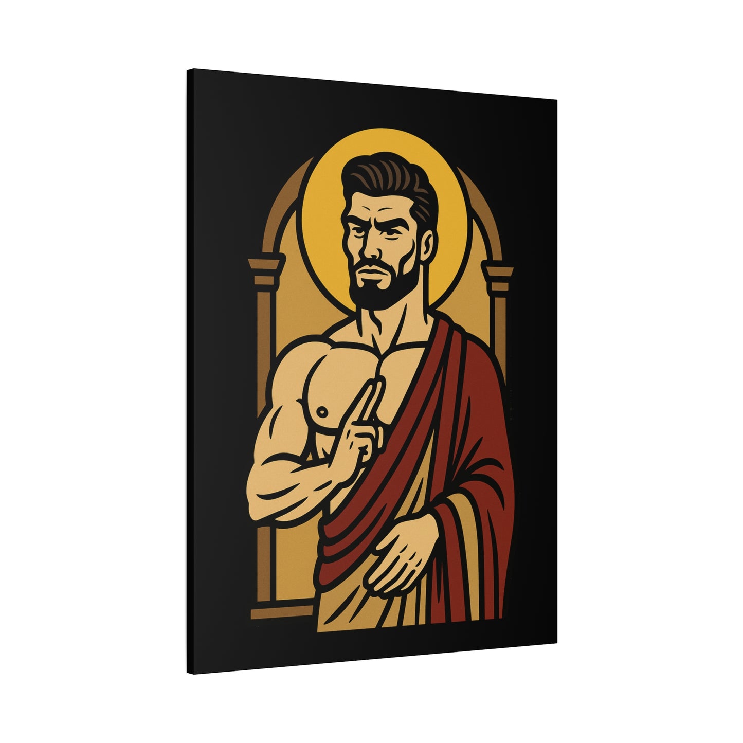 St Gigachad "Peace" Canvas Art