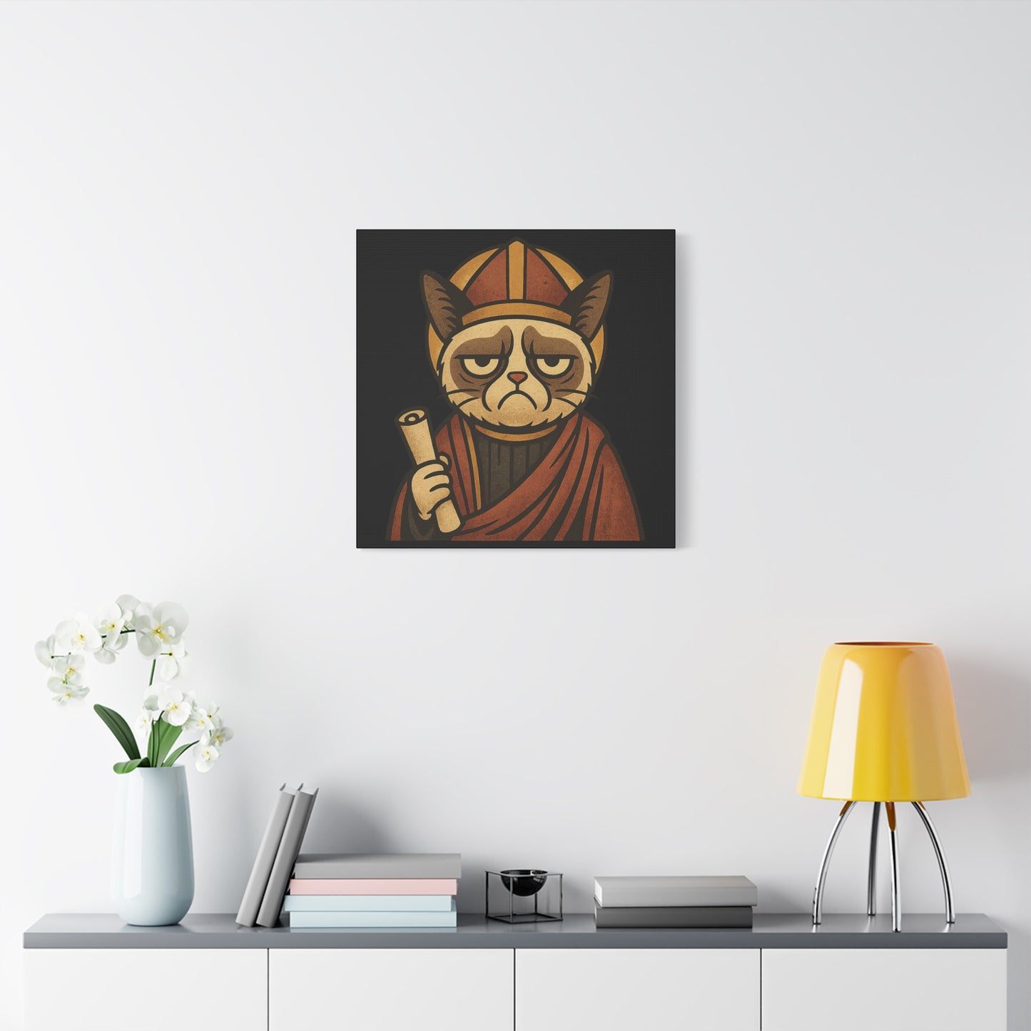 St Grumpy Cat "Holy Receipts" Canvas