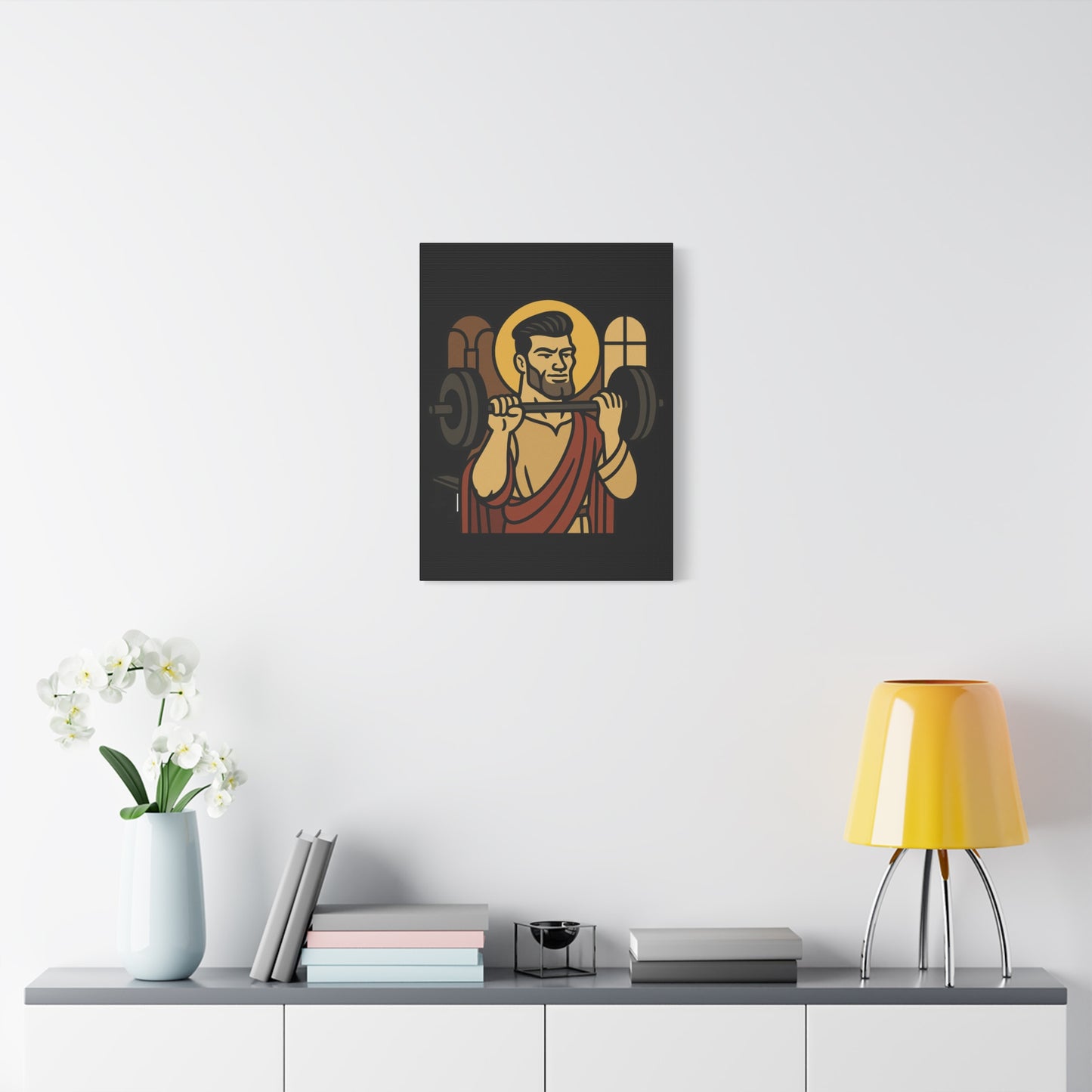 St Gigachad "The Strong" Canvas Art