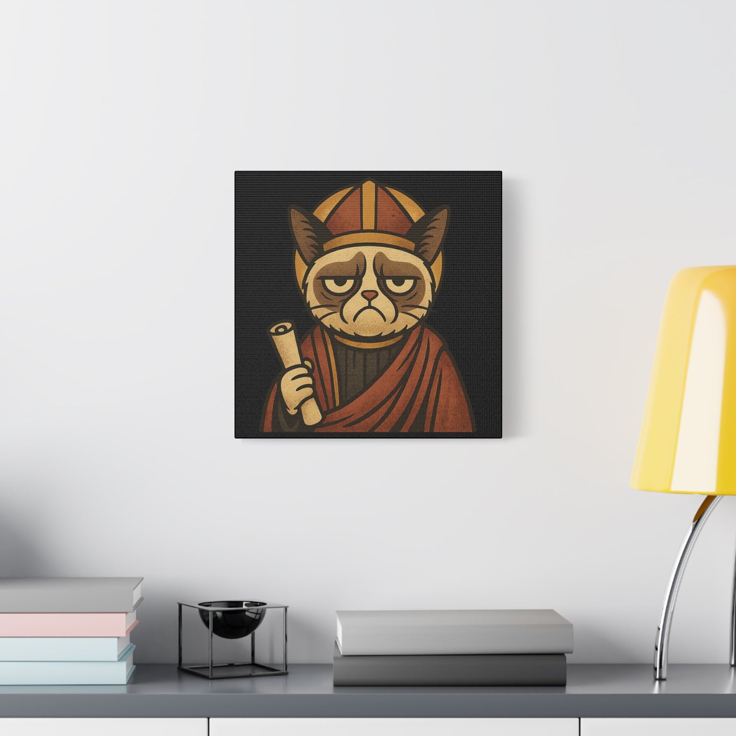 St Grumpy Cat "Holy Receipts" Canvas