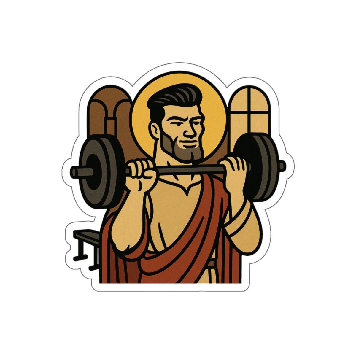 St Gigachad "The Strong" Sticker