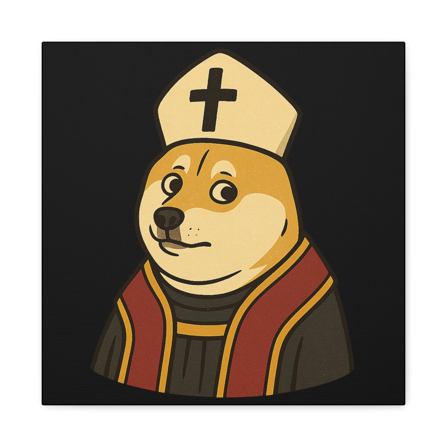 St Doge "Pope" Canvas Print
