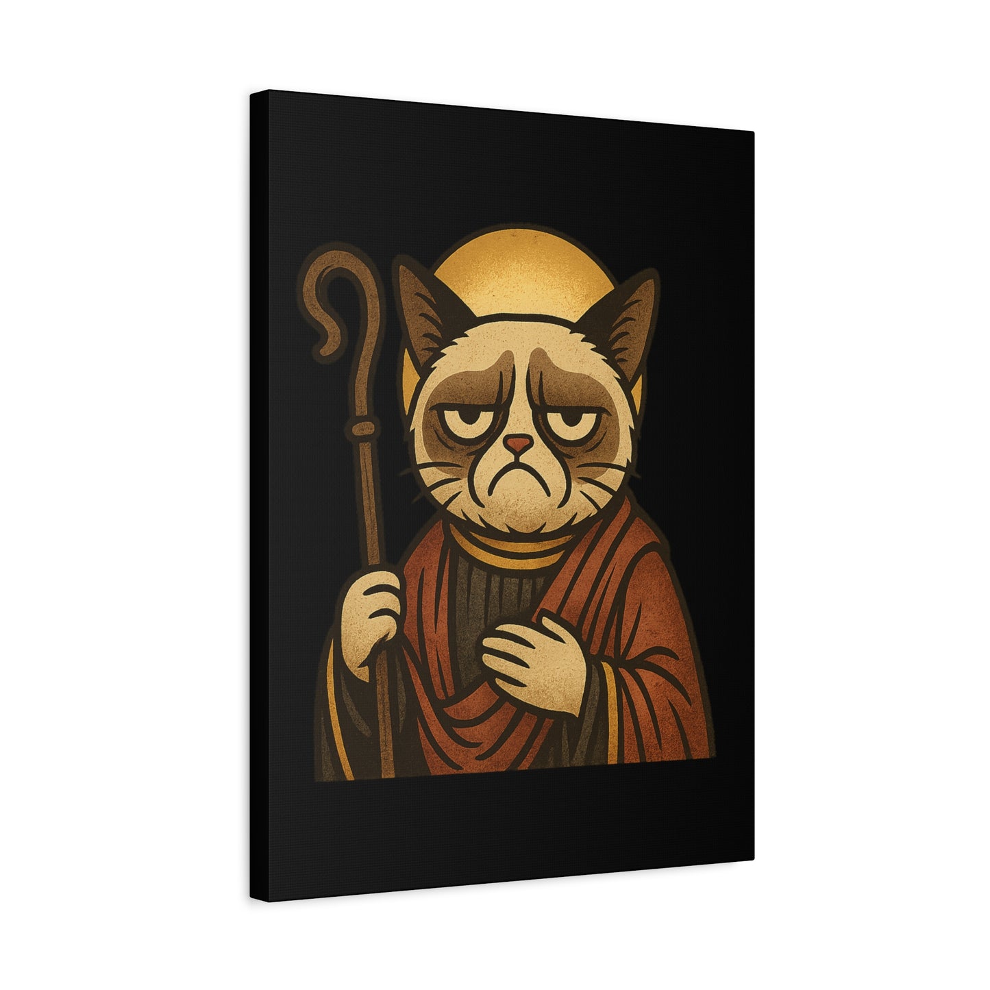 St Grumpy Cat "The Shepard" Canvas