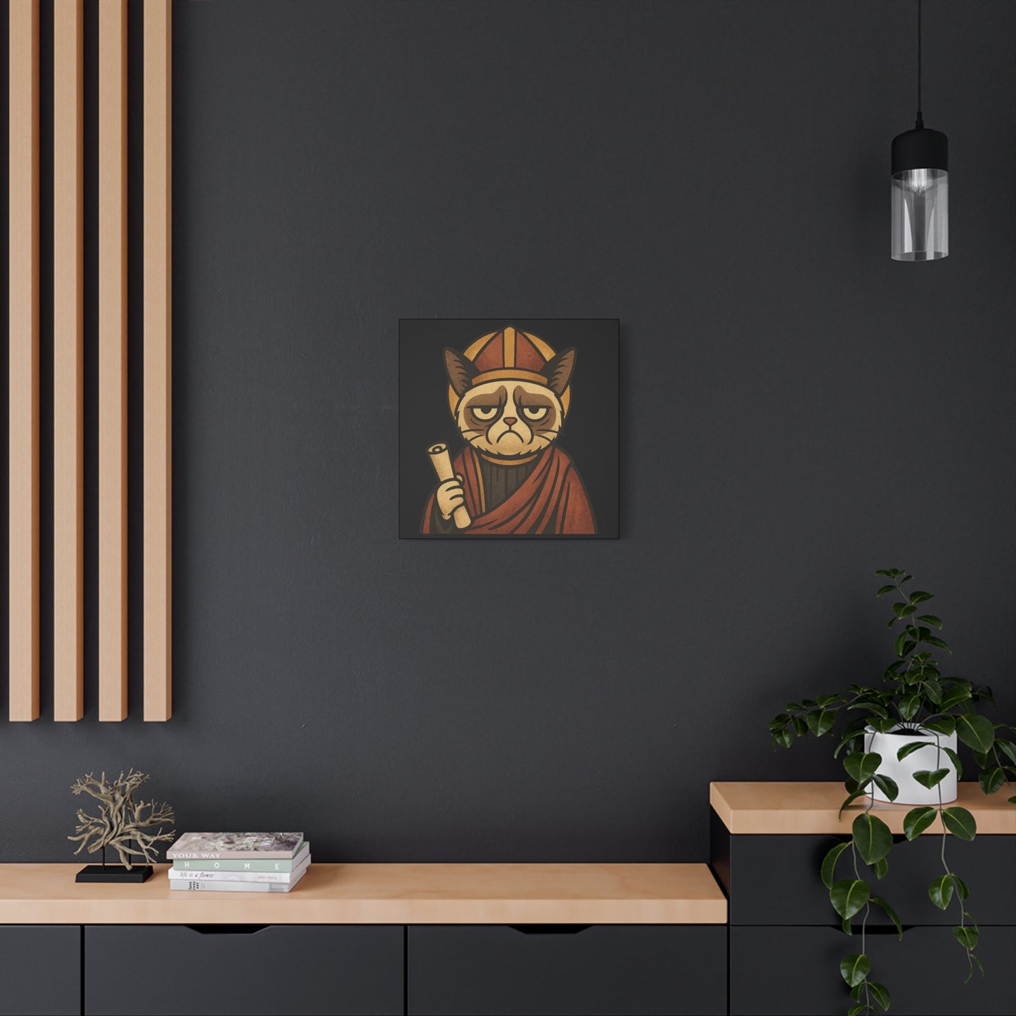 St Grumpy Cat "Holy Receipts" Canvas