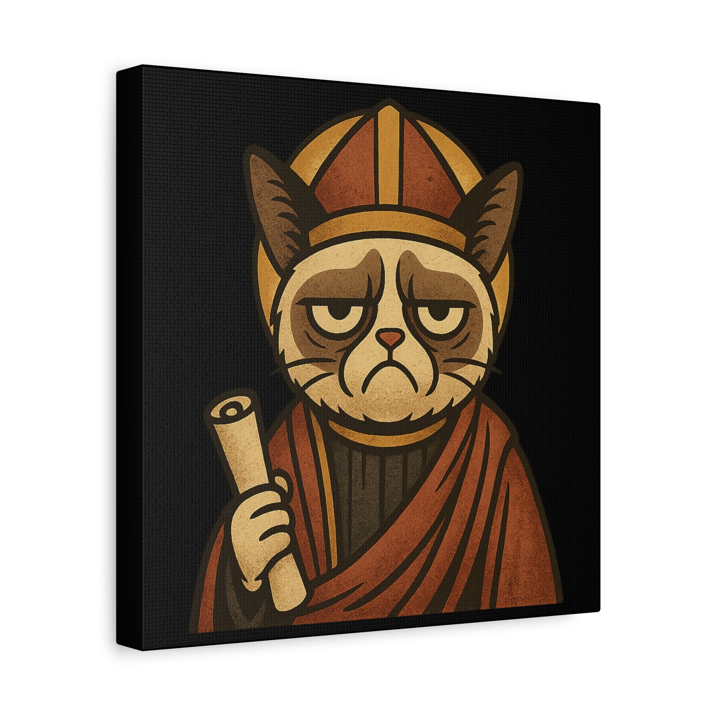 St Grumpy Cat "Holy Receipts" Canvas