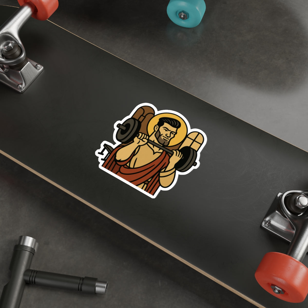 St Gigachad "The Strong" Sticker
