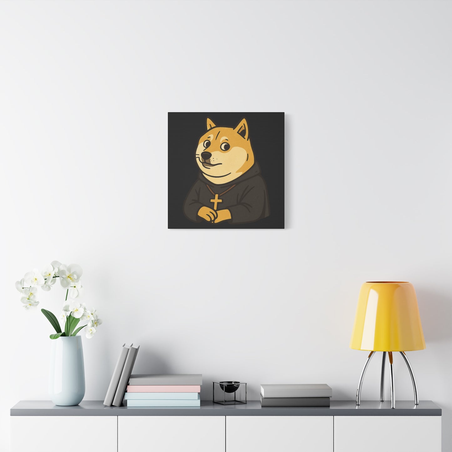 St Doge "Monk" Canvas Art