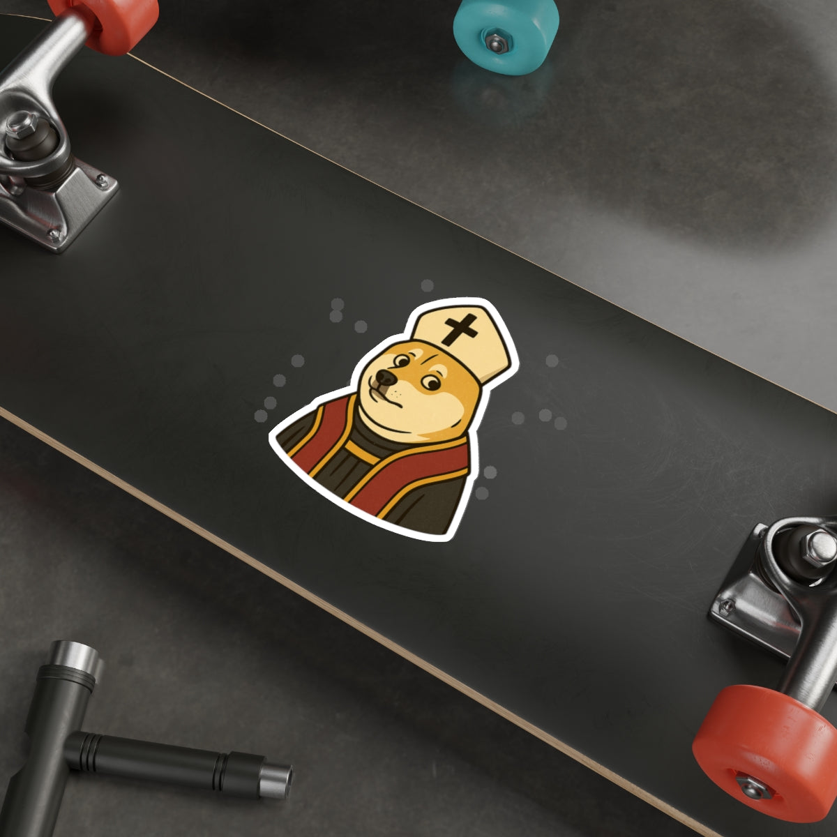St Doge "Pope" Die-Cut Stickers