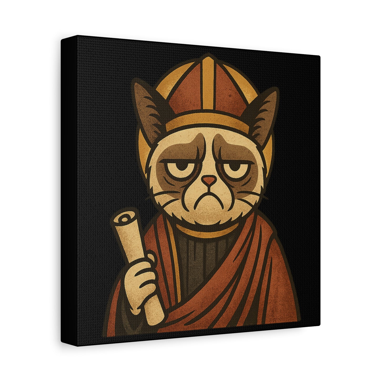 St Grumpy Cat "Holy Receipts" Canvas