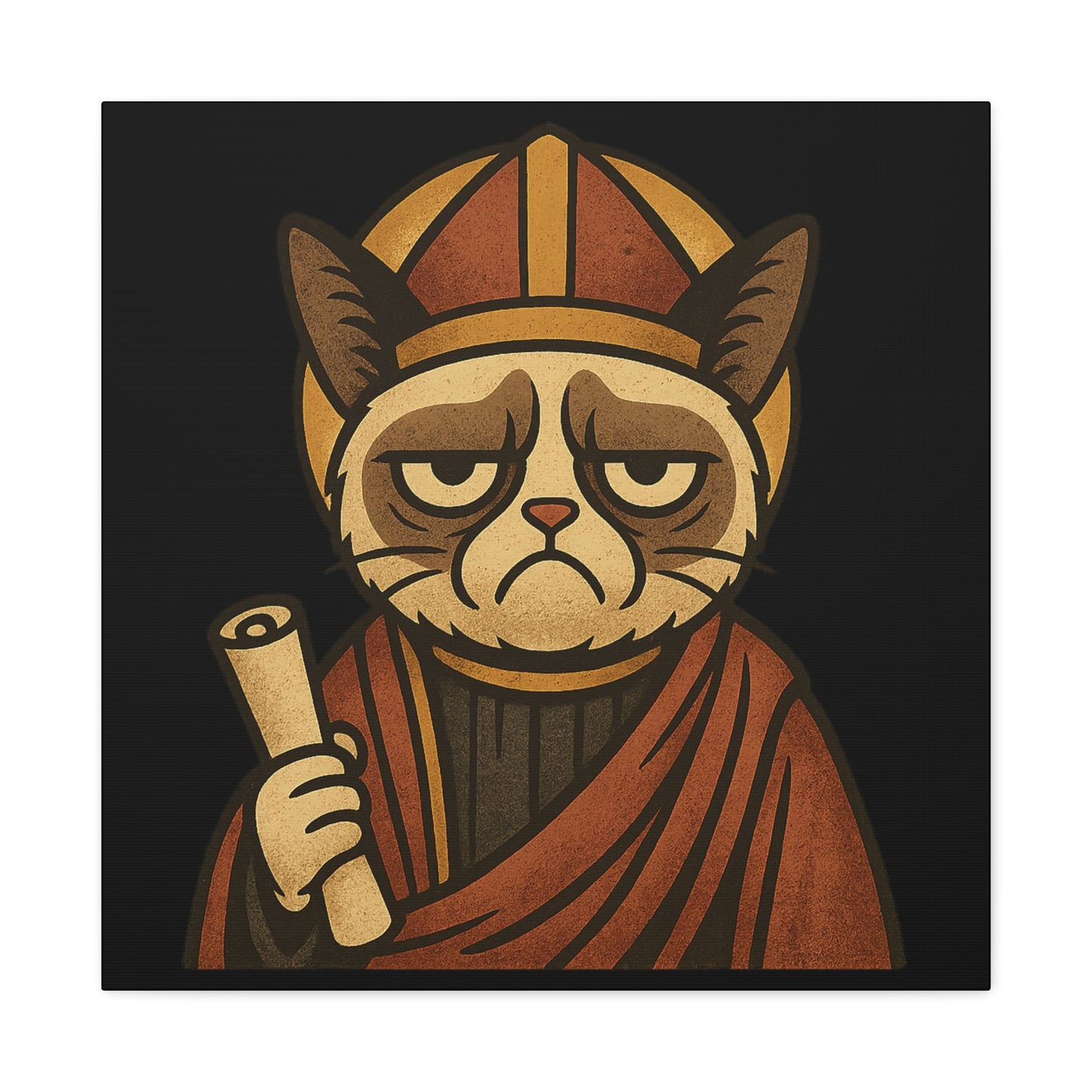 St Grumpy Cat "Holy Receipts" Canvas