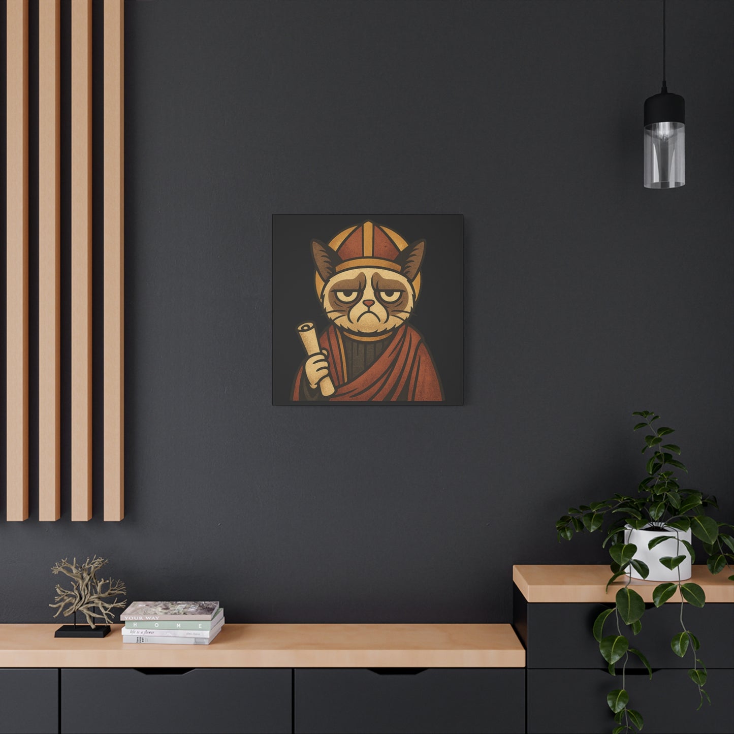 St Grumpy Cat "Holy Receipts" Canvas