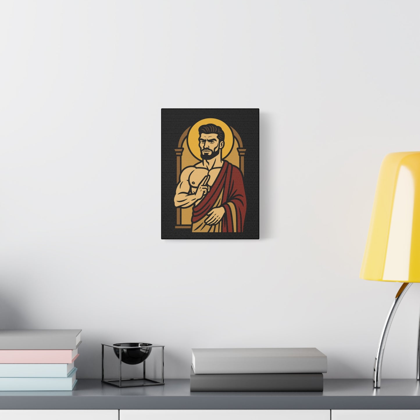 St Gigachad "Peace" Canvas Art