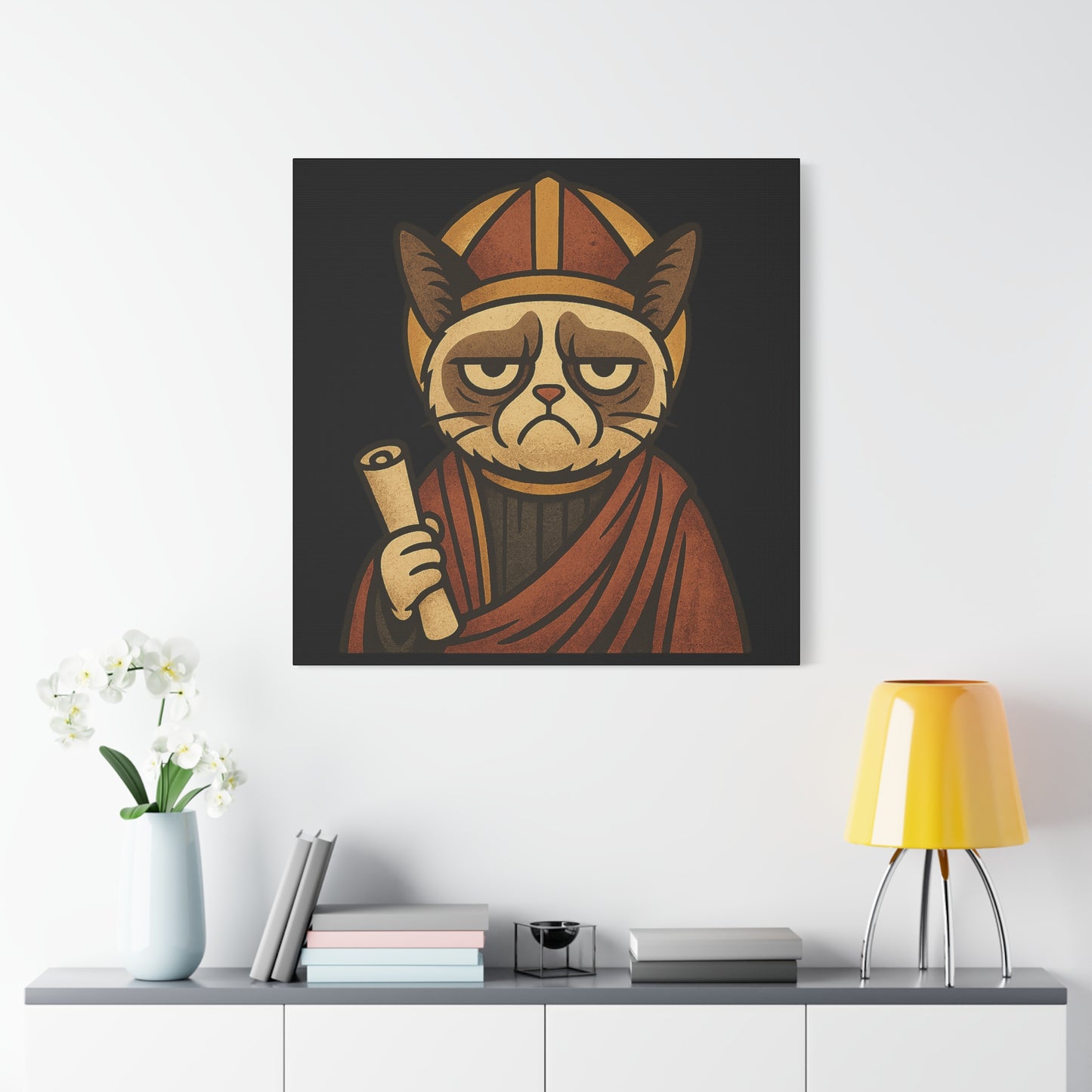 St Grumpy Cat "Holy Receipts" Canvas