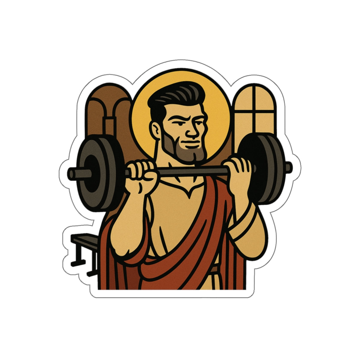 St Gigachad "The Strong" Sticker