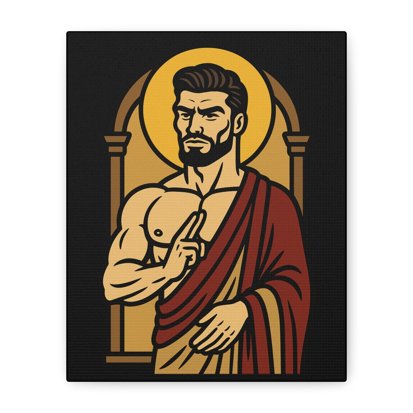 St Gigachad "Peace" Canvas Art