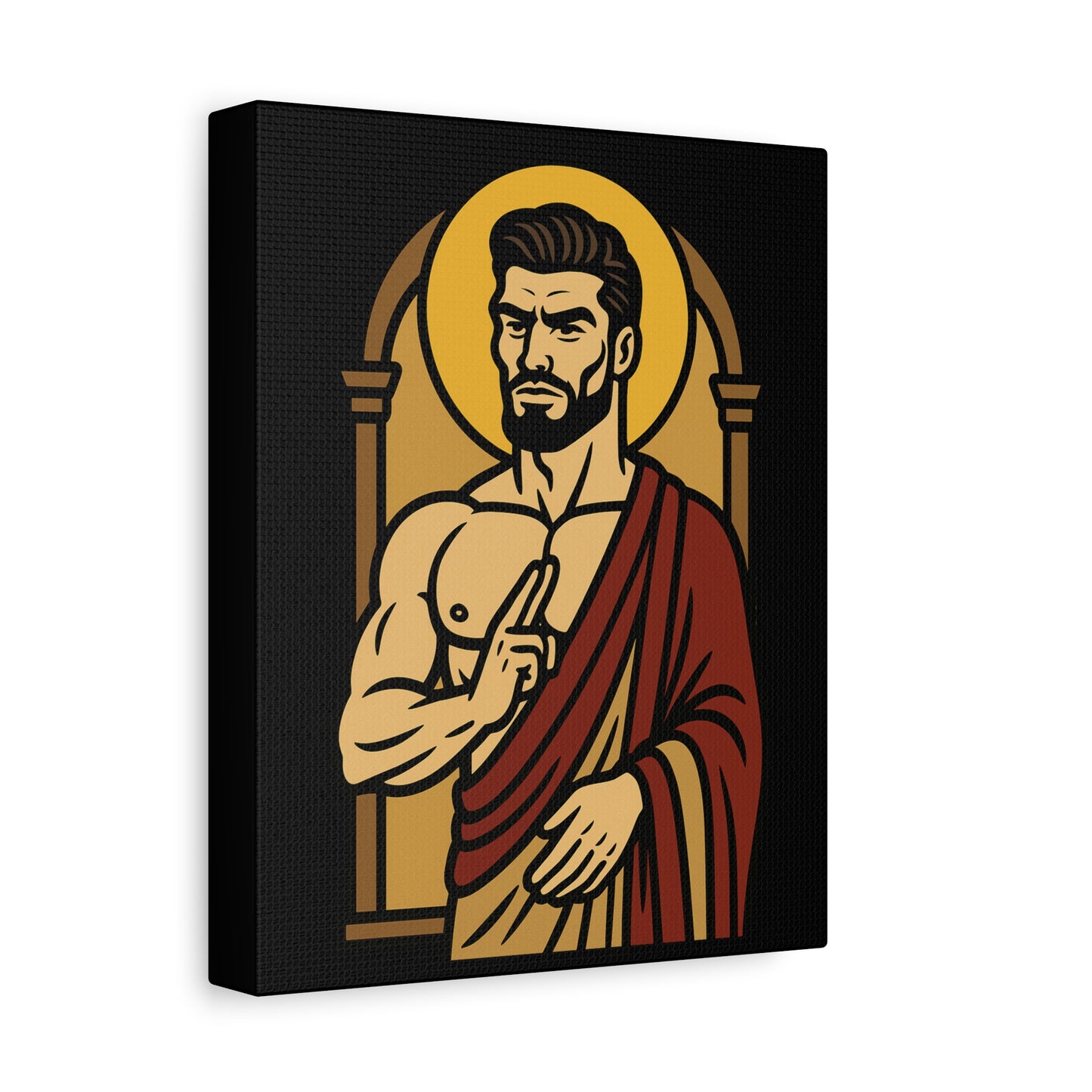 St Gigachad "Peace" Canvas Art