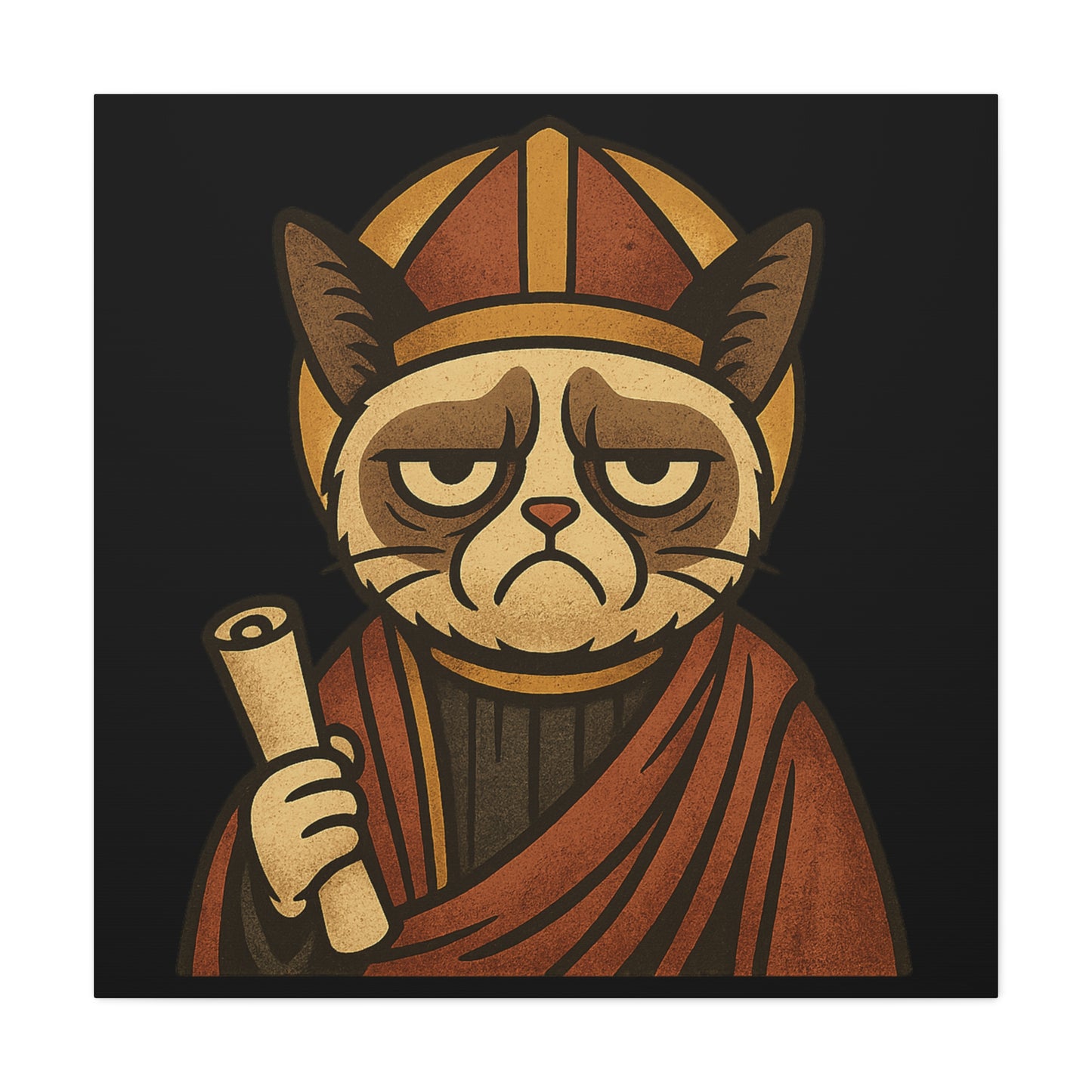 St Grumpy Cat "Holy Receipts" Canvas