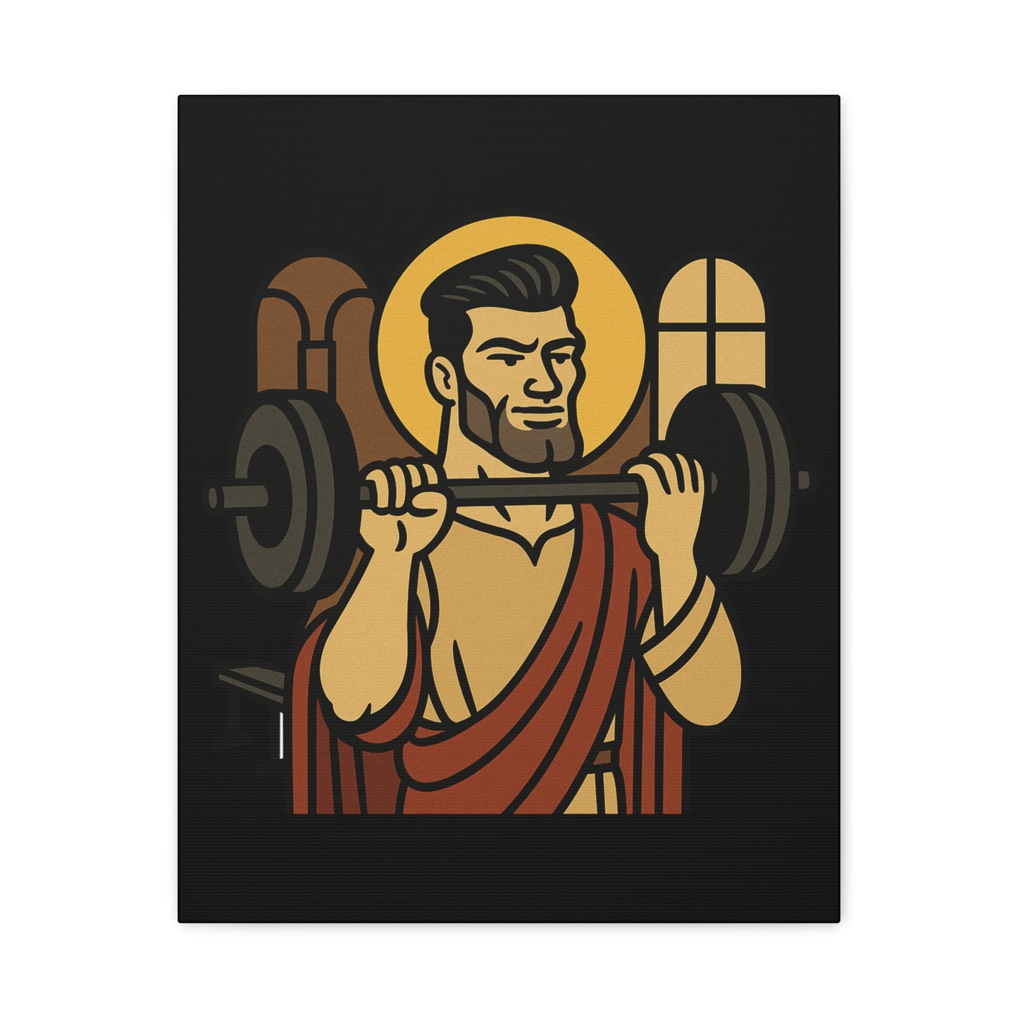 St Gigachad "The Strong" Canvas Art