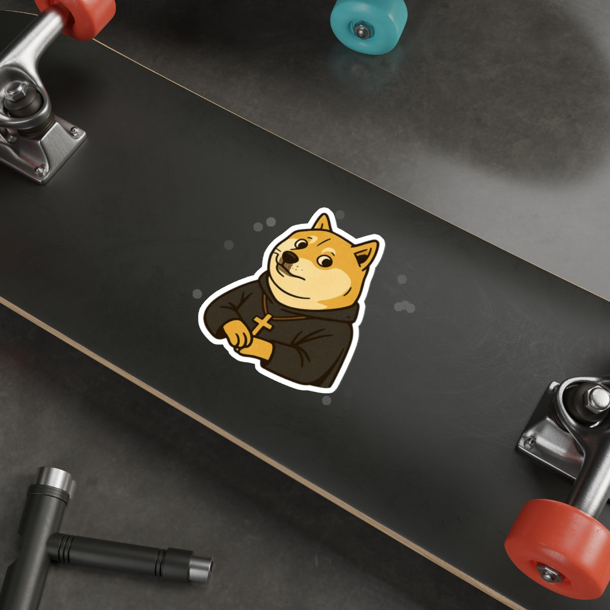 St Doge "Monk" Die-Cut Stickers