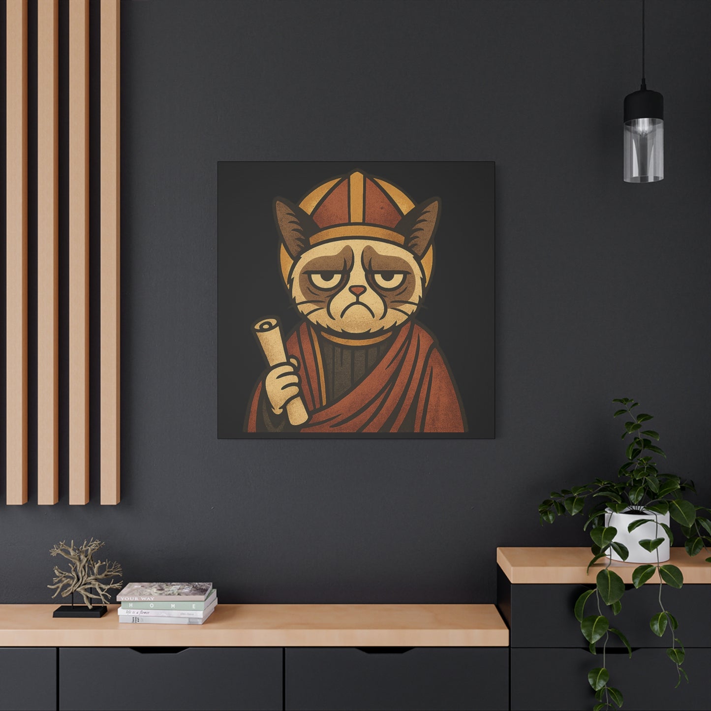 St Grumpy Cat "Holy Receipts" Canvas