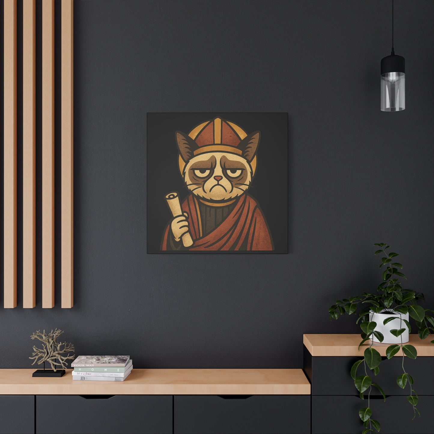 St Grumpy Cat "Holy Receipts" Canvas