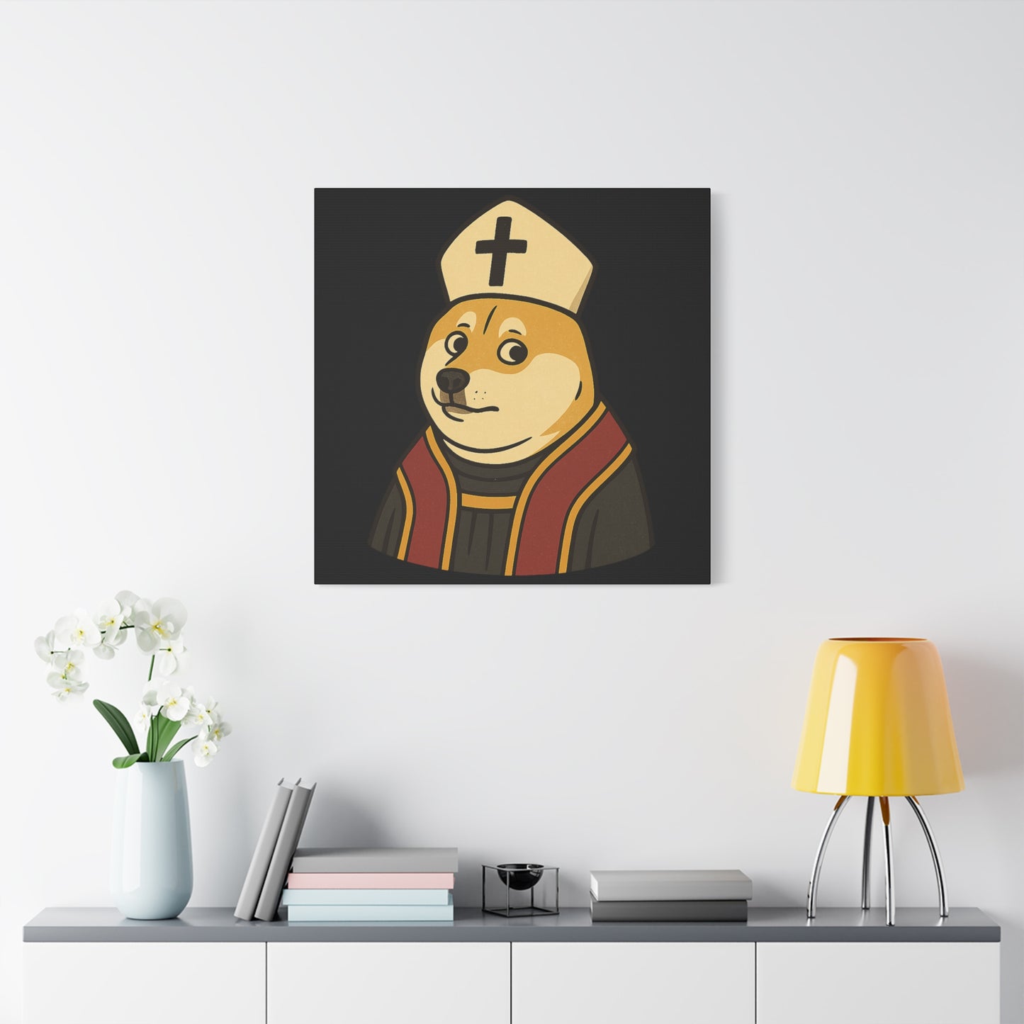 St Doge "Pope" Canvas Print
