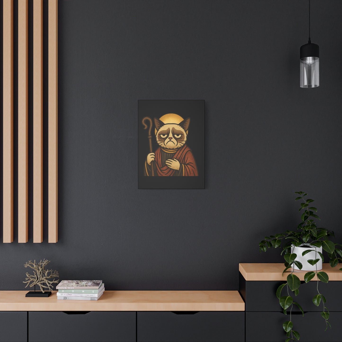 St Grumpy Cat "The Shepard" Canvas