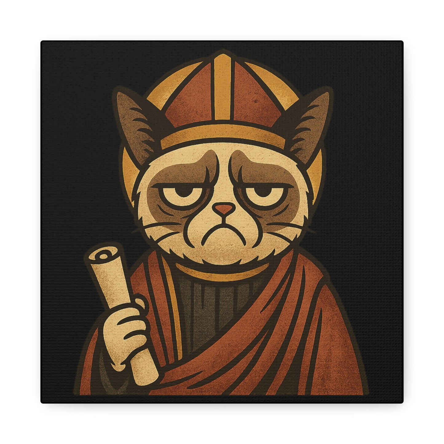 St Grumpy Cat "Holy Receipts" Canvas