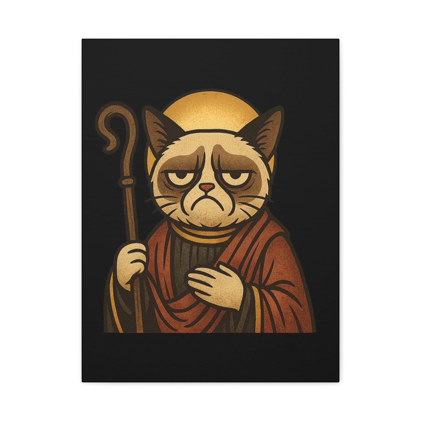 St Grumpy Cat "The Shepard" Canvas
