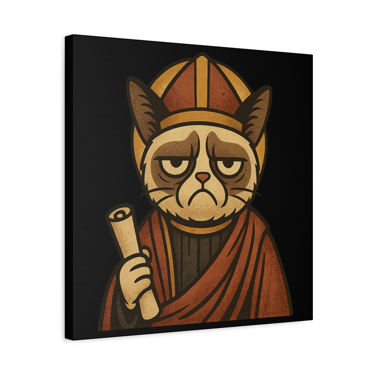 St Grumpy Cat "Holy Receipts" Canvas