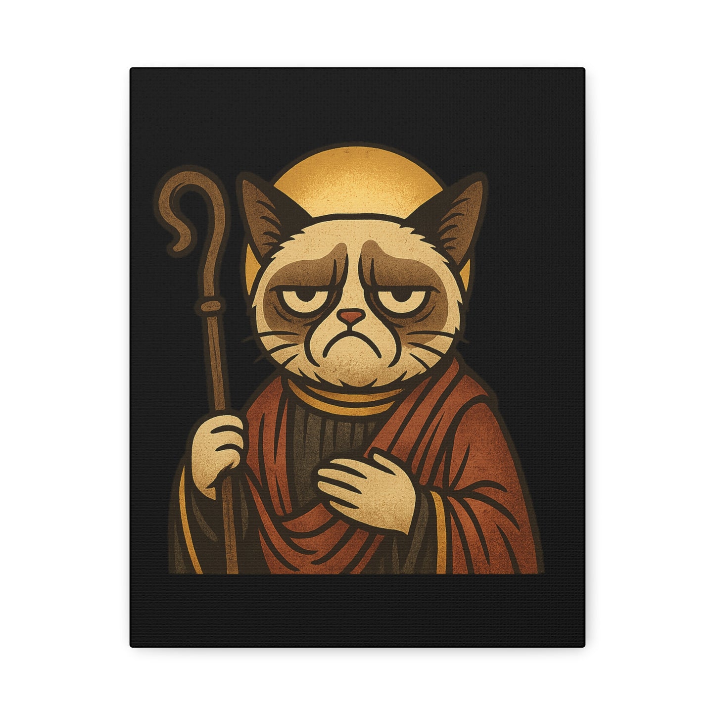 St Grumpy Cat "The Shepard" Canvas