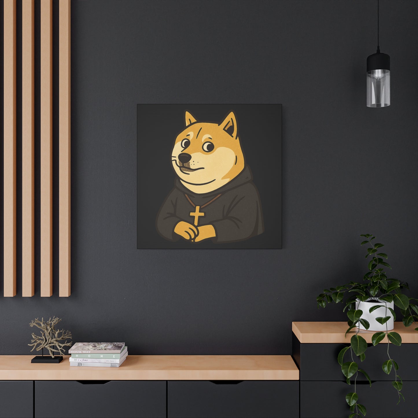 St Doge "Monk" Canvas Art