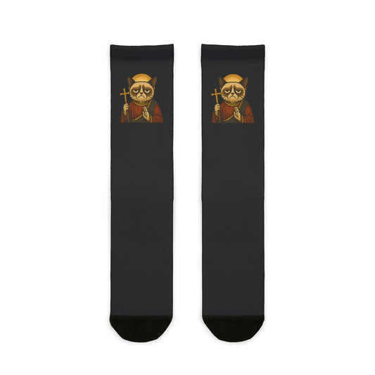 St Grumpy Cat "Repent" Socks