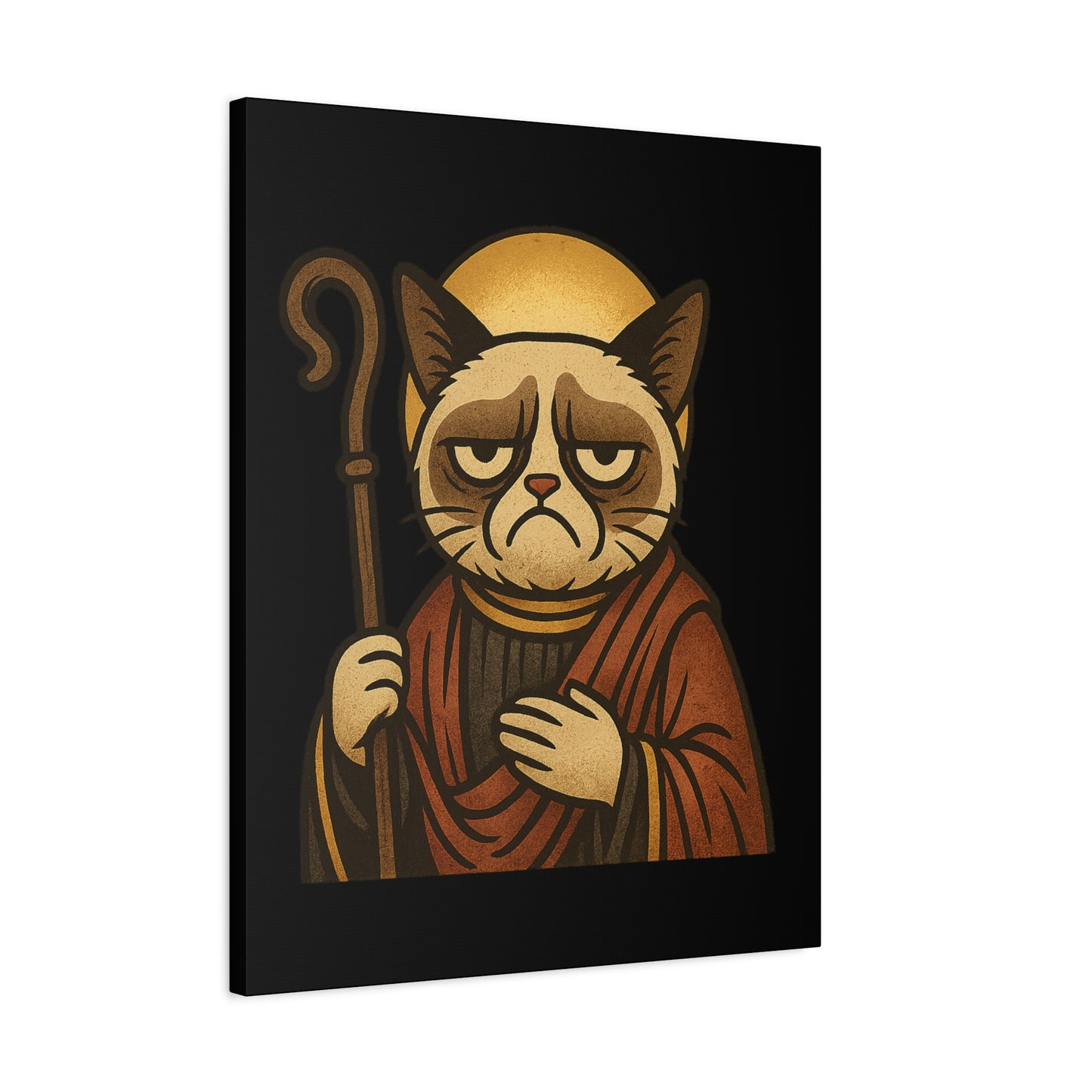 St Grumpy Cat "The Shepard" Canvas