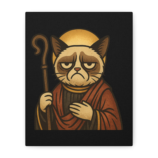 St Grumpy Cat "The Shepard" Canvas