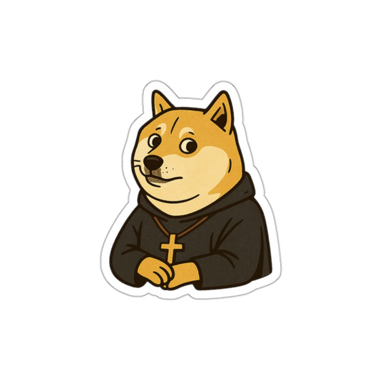St Doge "Monk" Die-Cut Stickers
