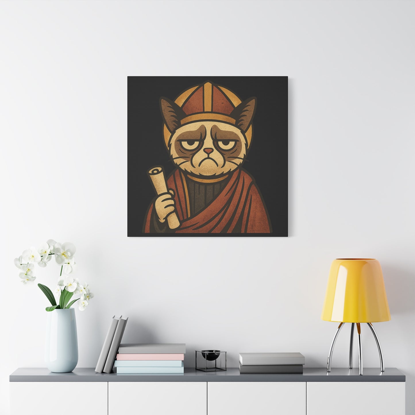 St Grumpy Cat "Holy Receipts" Canvas
