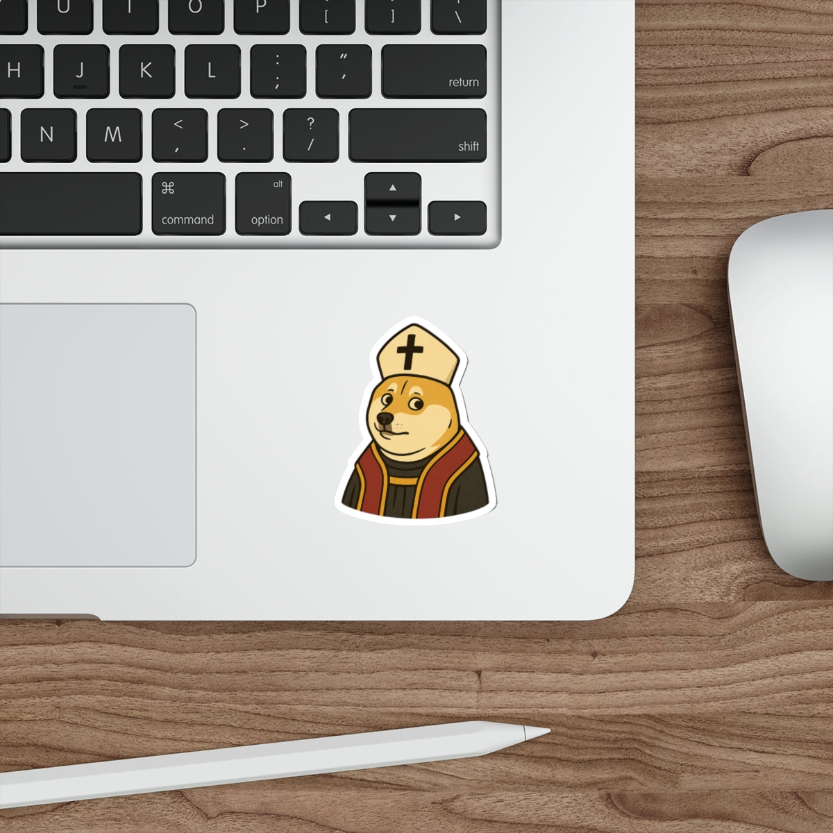 St Doge "Pope" Die-Cut Stickers