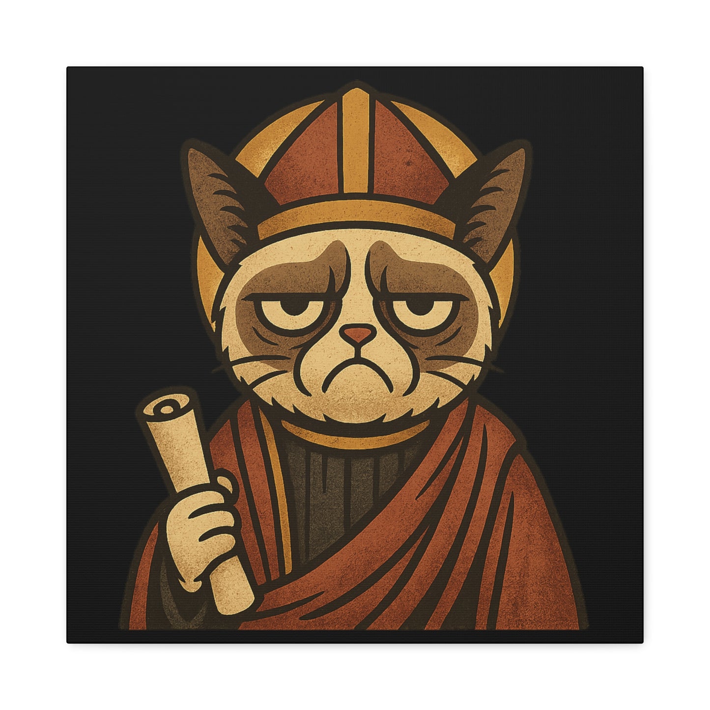 St Grumpy Cat "Holy Receipts" Canvas
