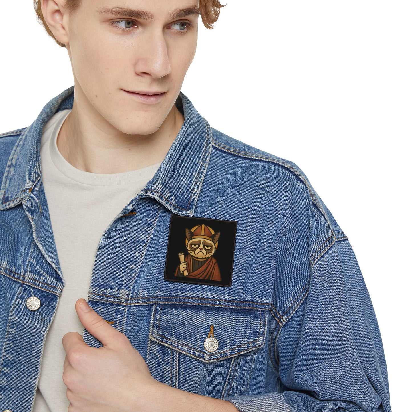 St Grumpy Cat "Holy Receipts" Iron-On Patch
