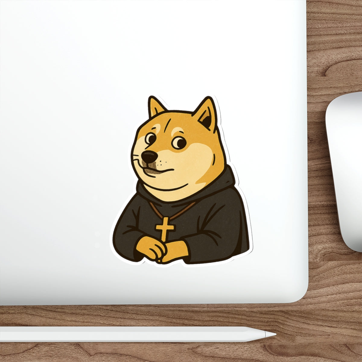 St Doge "Monk" Die-Cut Stickers
