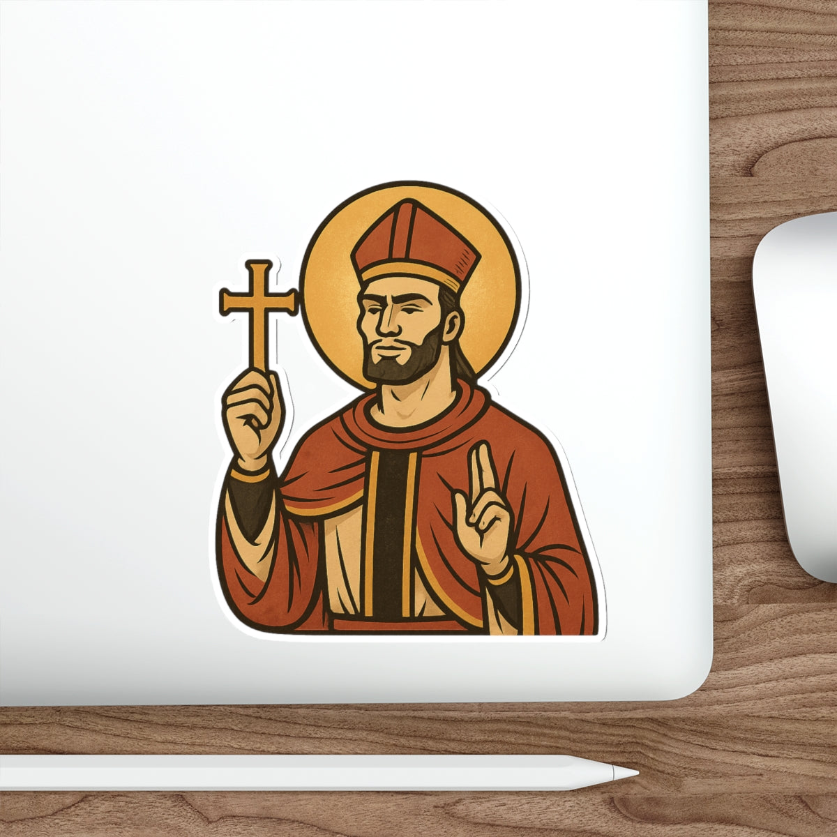 St Gigachad "Holy Habits" Sticker