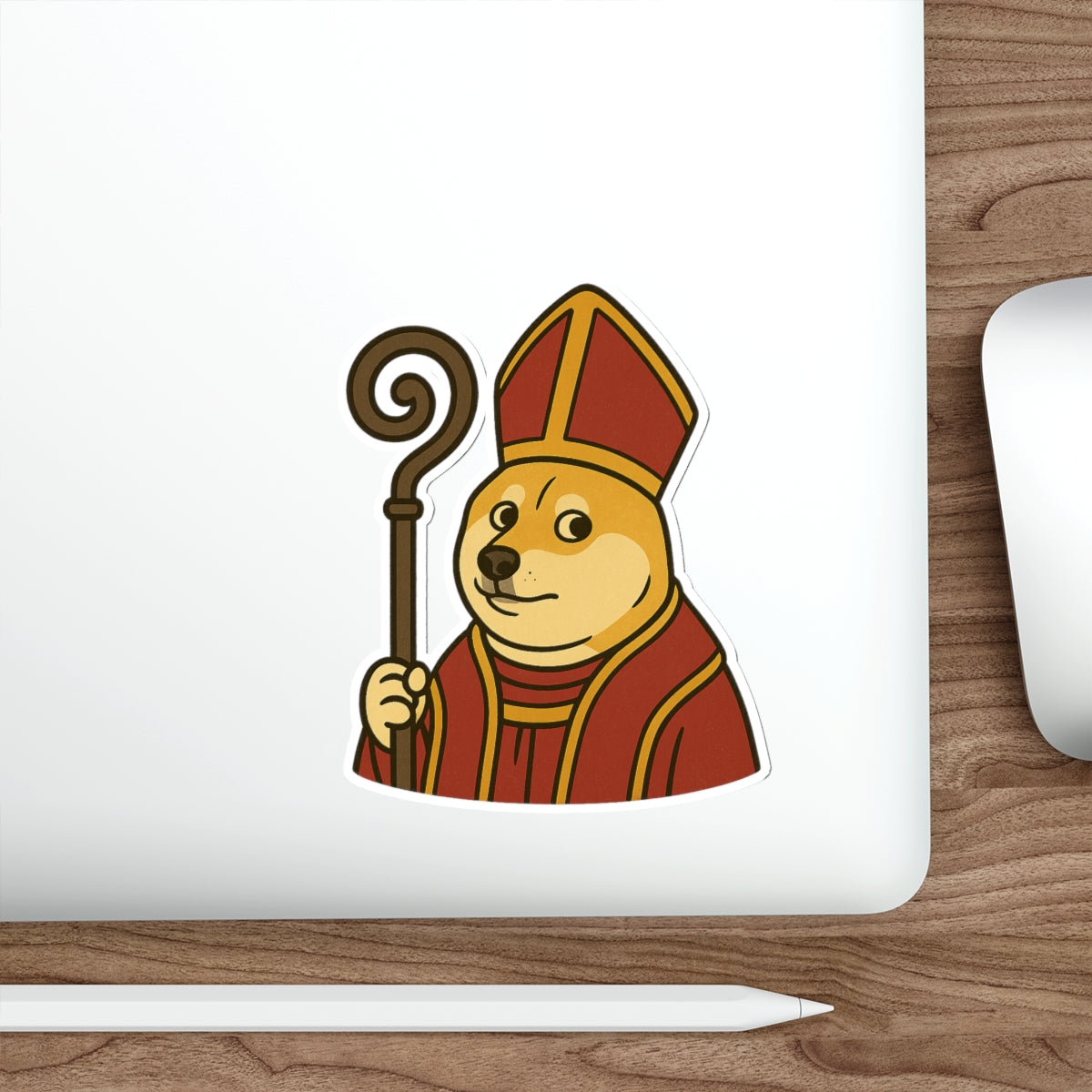 St Doge "Cardinal" Die-Cut Stickers