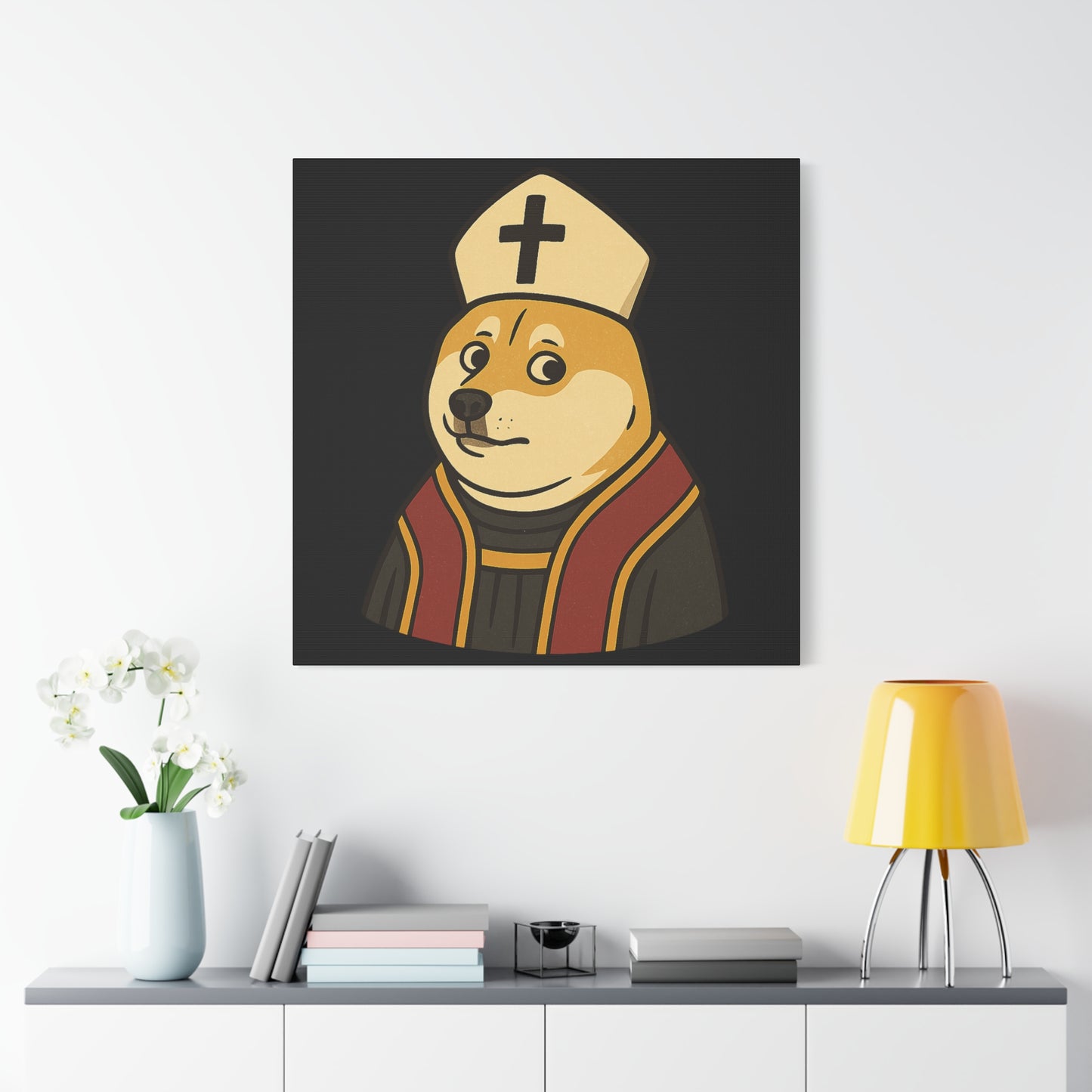 St Doge "Pope" Canvas Print