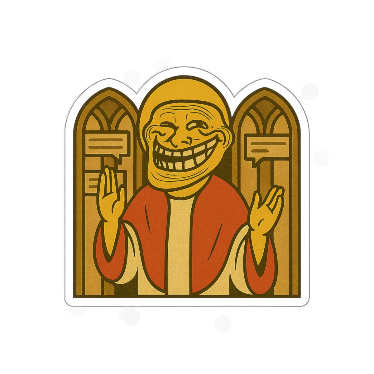 St Troll "Holy Comments" Die-Cut Sticker